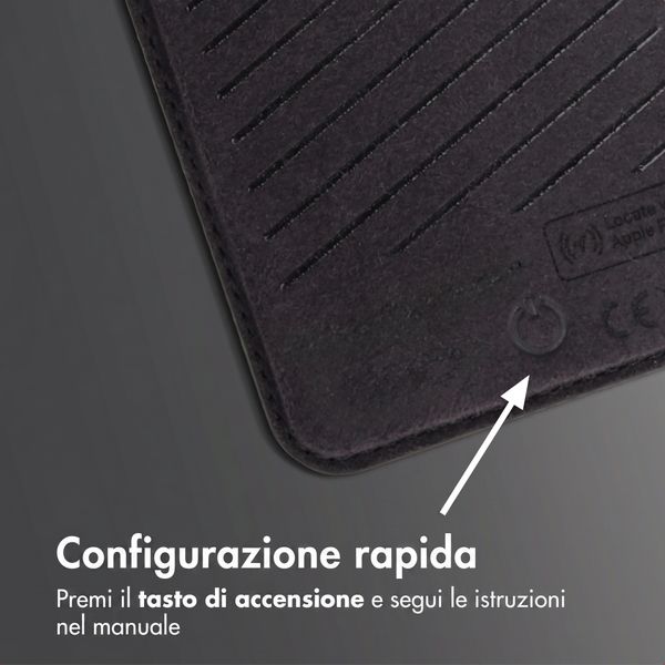 Accezz Portacarte in pelle magnetico - Compatibile con Apple Find My - Onyx Black