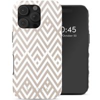 Selencia Cover posteriore Vivid con MagSafe Apple iPhone 16 Pro Max - Beige Zigzag