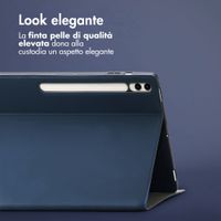 Accezz Cover Tablet Classica Samsung Galaxy Tab S10 Plus / Tab S9 FE Plus / Tab S9 Plus - Blu scuro