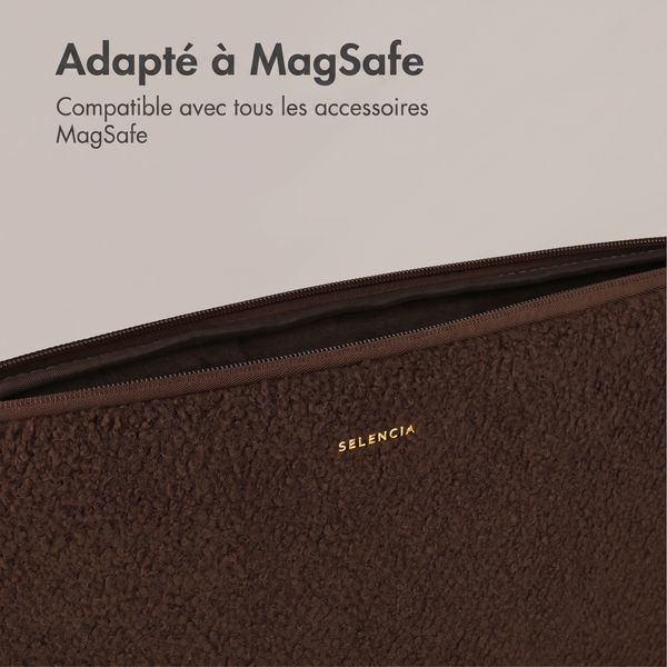 Selencia Cover laptop teddy 13-14 pollici - Choco Brown