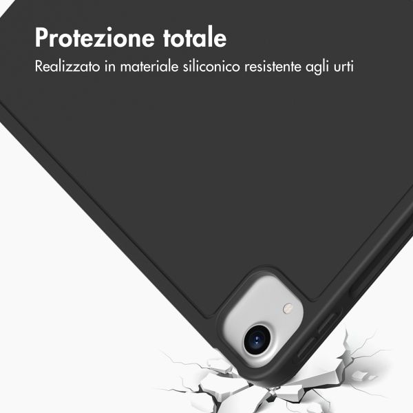Accezz Cover a libro in silicone Smart Apple iPad Air 13 pollici (2026) M4 / (2025) M3 / (2024) M2 - Nero