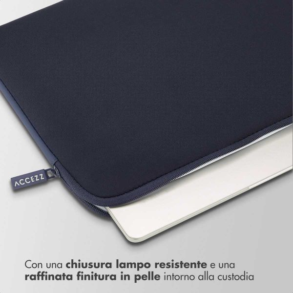 Accezz Cover per laptop 13-14 pollici - Laptopsleeve - Blu