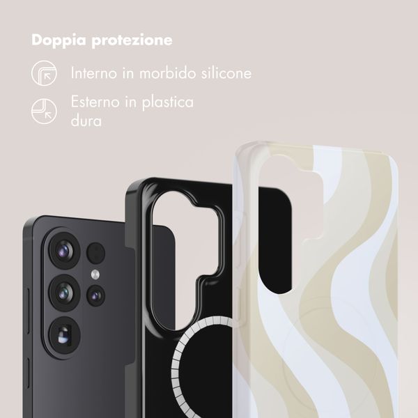 Selencia Cover posteriore Vivid con MagSafe Samsung Galaxy S26 Ultra - Desert Waves Beige