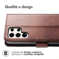 imoshion Cover a libro di Lusso Samsung Galaxy S23 Ultra - Marrone scuro