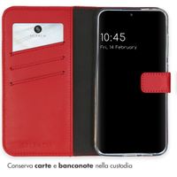 Selencia Cover a libro in vera pelle Samsung Galaxy S24 - Rosso