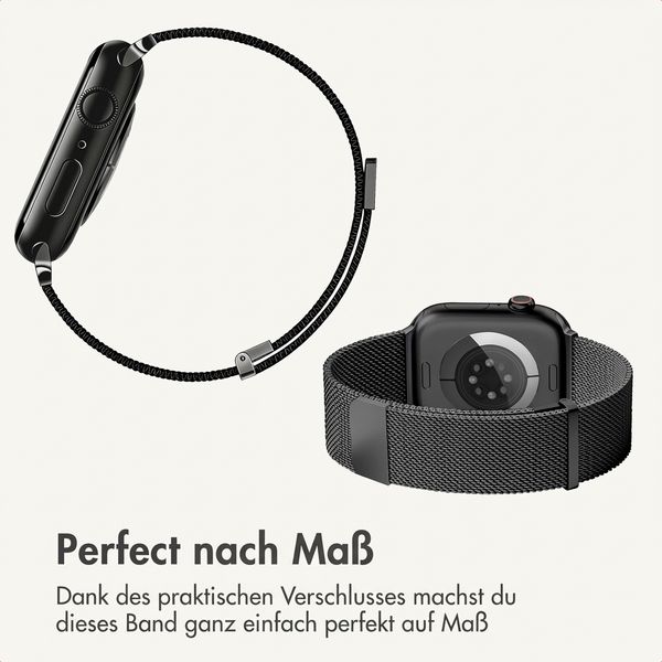imoshion Milanees magnetisch bandje Apple Watch | 44/45/46/49 mm - Zwart