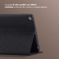 Selencia Cover Riva Apple iPad 9 (2021) 10.2 pollici / iPad 8 (2020) 10.2 pollici / iPad 7 (2019) 10.2 pollici - Nero