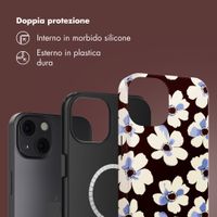Selencia Cover posteriore Vivid con MagSafe Apple iPhone 13 - Choco Flower Pop