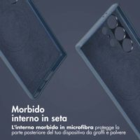 Accezz Cover in pelle 2 in 1 con MagSafe Samsung Galaxy S24 Ultra - Nightfall Blue