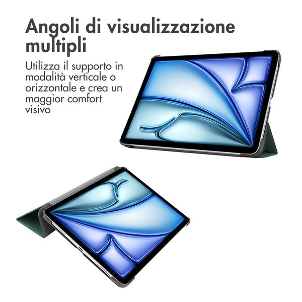 imoshion Cover a libro Trifold Apple iPad Air 13 pollici (2026) M4 / (2025) M3 / (2024) M2 - Verde scuro
