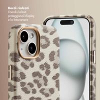 Selencia Cover Sabi Stampa pantera con MagSafe Apple iPhone 15 - Soft Ivory