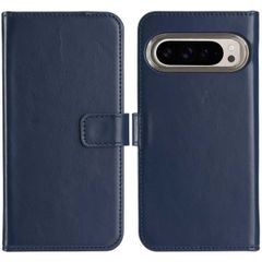 Selencia Cover a libro in vera pelle Google Pixel 9 / 9 Pro - Blu