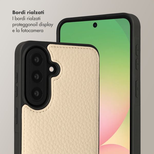 Selencia Cover per telefono Nova con cordino e portacarte Samsung Galaxy A57 (5G) - Beige