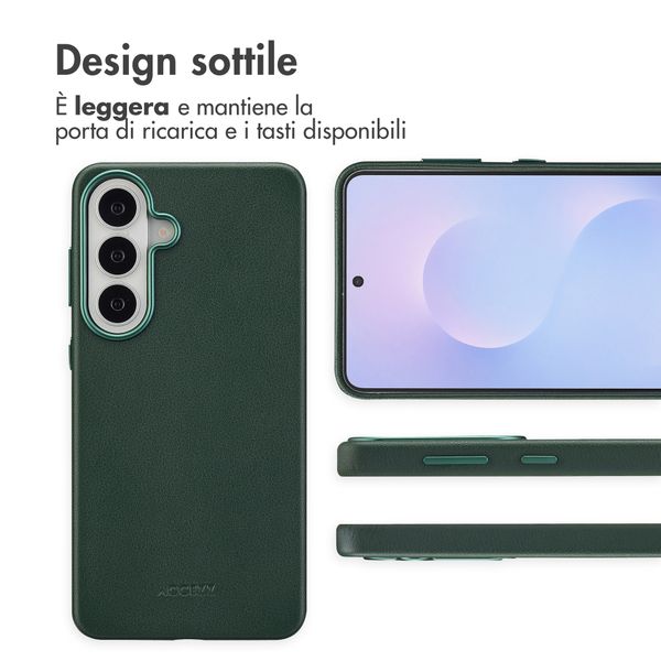 Accezz Cover in Pelle con MagSafe Samsung Galaxy S26 Plus - Cedar Green