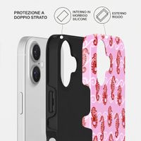 Burga Cover Posteriore Resistente con MagSafe Apple iPhone 16 - Coral Reef