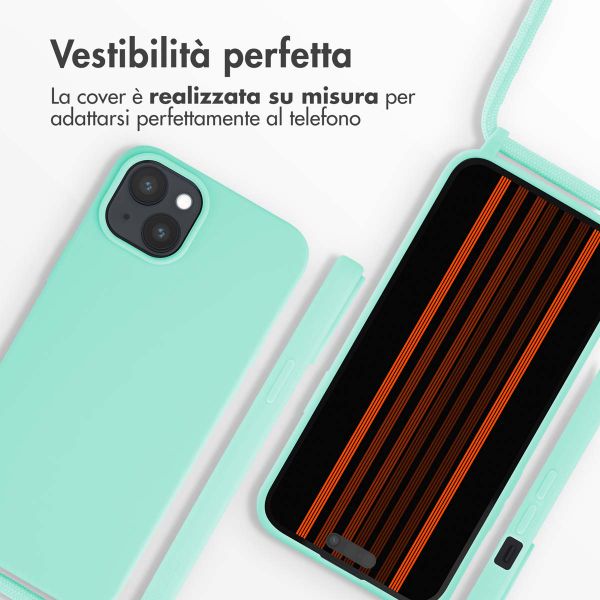 imoshion Cover in Silicone con Cordino Apple iPhone 15 Plus - Menta verde