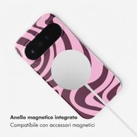 Selencia Cover posteriore Vivid con MagSafe Google Pixel 11 Pro - Wavy Swirl Pink Plum