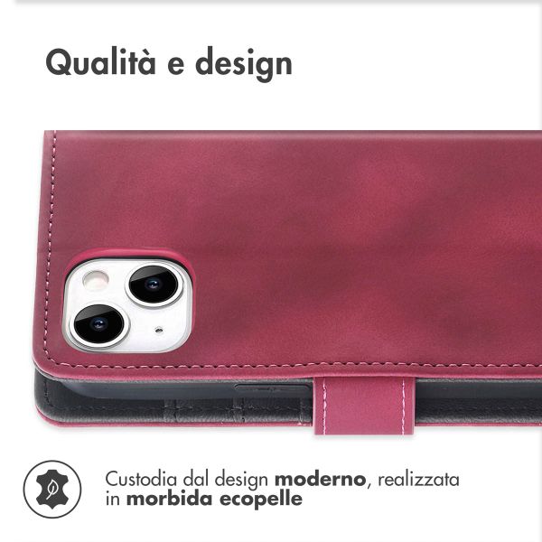 imoshion Cover a libro con Cordino Apple iPhone 14 / 13 - Rosso