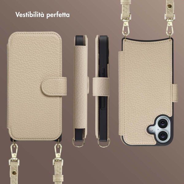 Selencia Cover Riva con MagSafe e cordino Apple iPhone 17 - Beige
