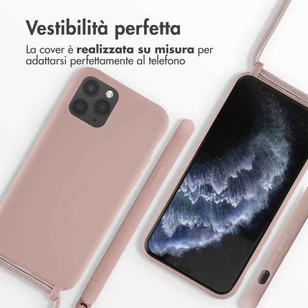 imoshion Cover in Silicone con Cordino Apple iPhone 11 Pro - Sand Pink