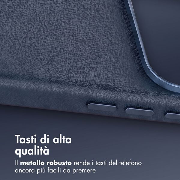 Accezz Cover in Pelle con MagSafe Apple iPhone 18 Pro Max / 17 Pro Max - Nightfall Blue