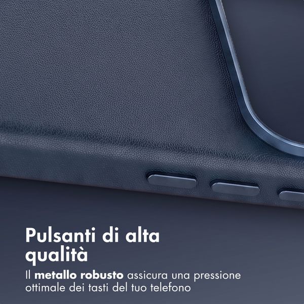 Accezz Cover in Pelle con MagSafe Apple iPhone 18 Pro / 17 Pro - Nightfall Blue