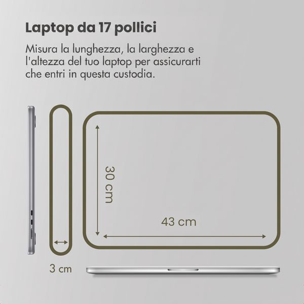 Accezz Custodia per laptop 17 pollici - Nero