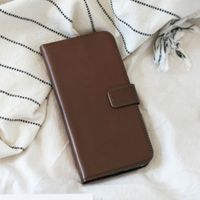 Selencia Cover a libro in vera pelle Apple iPhone 12 Mini - Marrone