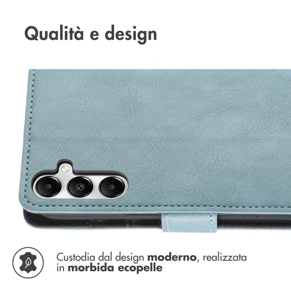 imoshion Cover a libro di Lusso Samsung Galaxy S25 Plus - Azzurro
