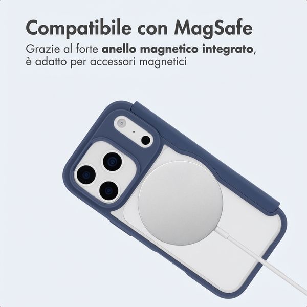 imoshion Bookcase trasparente con MagSafe Apple iPhone 17 Pro Max - Blu