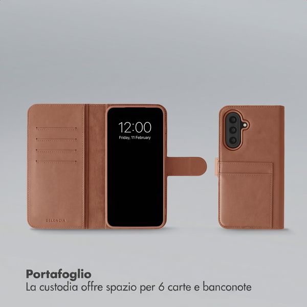 Selencia Libreria rimovibile Olyn con MagSafe Samsung Galaxy A57 (5G) - Marrone