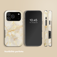 Selencia Cover posteriore Vivid con MagSafe Apple iPhone 17 Pro - Golden Beige Marble