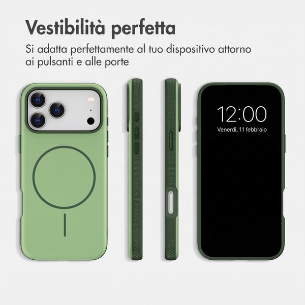 imoshion Cover posteriore Color con Thin MagSafe Ring Apple iPhone 17 Pro Max - Verde scuro