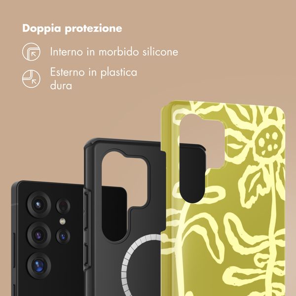 Selencia Cover posteriore Vivid con MagSafe Samsung Galaxy S25 Ultra - Chalky Bloom
