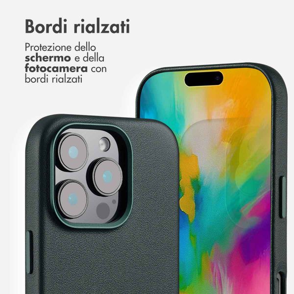 Accezz Cover in Pelle con MagSafe Apple iPhone 16 Pro - Cedar Green