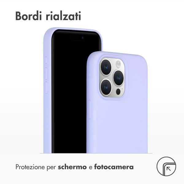 Accezz Cover in silicone liquido con MagSafe Apple iPhone 15 Pro Max - Viola