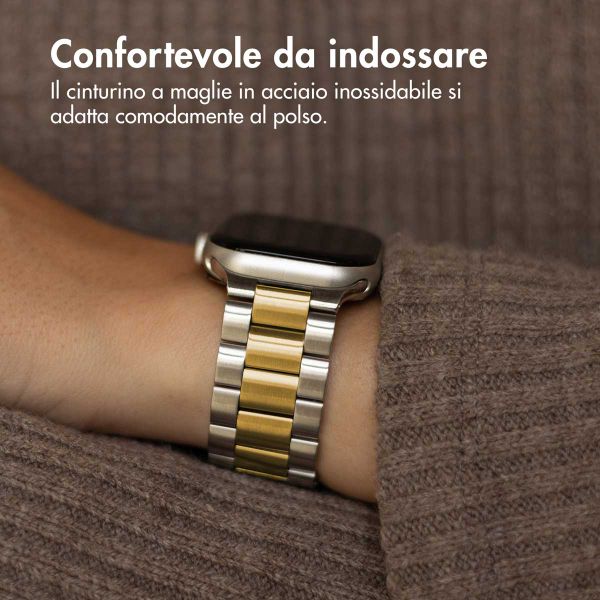 imoshion Cinturino in acciaio Apple Watch | 44/45/46/49 mm - Argento & Oro