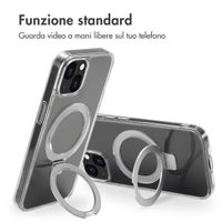 Accezz Cover con anello e supporto con MagSafe Apple iPhone 13 - Trasparente