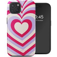 Selencia Cover posteriore Vivid con MagSafe Apple iPhone 15 - Double Hearts Rubine Red Lilac