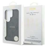 Guess Cover Posteriore 4G Leather con MagSafe Samsung Galaxy S26 Ultra - Gold Edge - Black