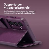 Accezz Cover in pelle 2 in 1 con MagSafe Samsung Galaxy S24 - Heath Purple