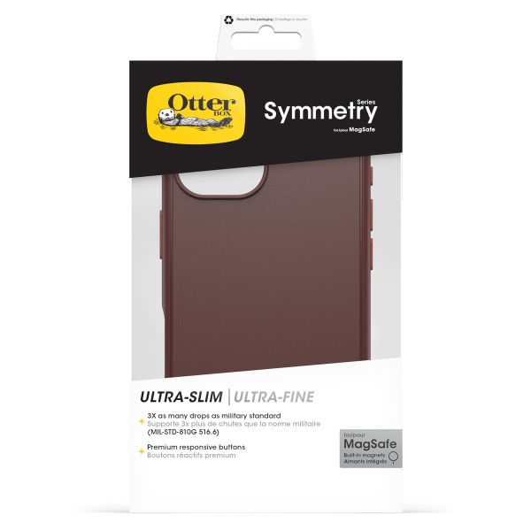 OtterBox Cover Posteriore Trasparente Symmetry con MagSafe Apple iPhone 16 - Union Station Brown