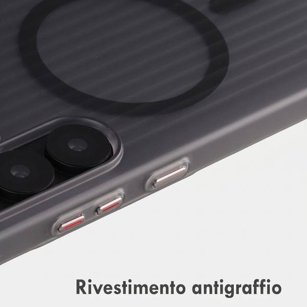 Accezz Cover Lite con MagSafe | Fluted | Samsung Galaxy S25 Ultra - Grigio