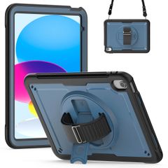 Accezz Cover Posteriore Resistente con tracolla Apple iPad 11 (2025) 11 pollici A16 / iPad 10 (2022) 10.9 pollici - Blu
