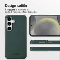 Accezz Cover in Pelle con MagSafe Samsung Galaxy S25 - Cedar Green