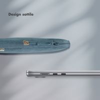 Selencia Cover per laptop in velluto a coste 13-14 pollici - Sleeve per laptop - Slate Blue