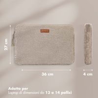 Selencia Cover Teddy per laptop 13-14 pollici - Laptopsleeve - Sand