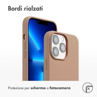 Accezz Cover in silicone liquido con MagSafe Apple iPhone 13 Pro - Marrone chiaro