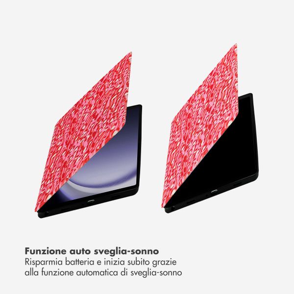 Selencia Cover per tablet Vivid Samsung Galaxy Tab A9 Plus - Wild Spots Lipstick