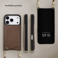 Selencia Cover per telefono Nova con cordino e portacarte Apple iPhone 17 Pro Max - Mocha Brown